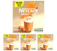 NESCAFÉ Latte Caramel Instant Gold Coffee 12 x 17g Sachets 100 percent Resp
