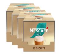 Nescafe Latte Instant Coffee Sachets 72 Pack (Pack of 4) - Creamy Frothy Drink