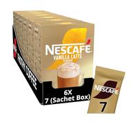 NESCAFÉ LATTE Vanilla Instant Coffee Sachets x7 (Pack of 6, Total 42 Sachets)