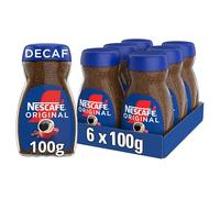 NESCAFÉ Original Decaf Instant Coffee 100g, Rich Aroma, Full and Bold Flavour (Pack of 6)