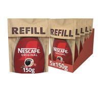 NESCAFÉ Original Instant Coffee Refill Pouch 150g, Rich Aroma, Full and Bold Flavour (Pack of 5)