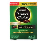 Nescafé Taster's Choice Decaf House Blend Instant Coffee, 16 Single-Serve Packets (3 g each)