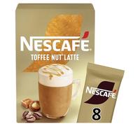 NESCAFÉ Toffee Nut Gold Latte Instant Coffee 8 x 18.6g Sachets, 100% Responsibly Sourced Coffee