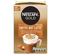 NESCAFÉ Toffee Nut Latte Instant Coffee 8 x 18.6g Sachets, 100% Responsibly Sourced Coffee (Pack of 6)