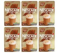 NESCAFÉ Toffee Nut Latte Instant Coffee Sachets x7 (Pack of 6, Total 42 Sachets)