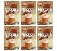 NESCAFÉ Toffee Nut Latte Instant Coffee Sachets x7 (Pack of 6, Total 42 Sachets)