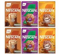 NESCAFÉ Variety Pack Instant Coffee Sachets, Flavours inc. Sticky Toffee Pudding, Green Triangle Mocha, Golden Honeycomb Aero (Pack of 6, Total 42 Sachets)
