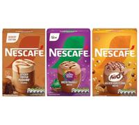 NESCAFÉ Variety Pack Instant Coffee Sachets, Flavours inc. Sticky Toffee Pudding, Green Triangle Mocha, Golden Honeycomb Aero (Pack of 3, Total 21 Sachets)