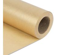 NESCCI Gold Matte Wrapping Paper,Solid Color Pearly-Lustre Paper,Gift Wrapping Paper,Perfect for Halloween, Wedding,Valentine's Day,Birthday, Christmas,Baby Shower (17 Inches X 32.8 Feet)