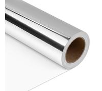 NESCCI Metallic Silver Wrapping Paper, Solid Color Paper,Gift Wrapping Paper,Perfect for Wedding,Valentine's Day,Birthday, Christmas,Baby Shower,DIY Bouquet (17.5 Inches X 32.8 Feet)