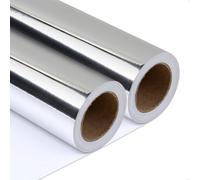 NESCCI Metallic Wrapping Paper, Solid Color Paper-2 Roll,17.5 Inches X 32.8 Feet Per Roll,Gift Wrapping Paper,Perfect for Christmas,Wedding,Valentine's Day,Birthday,Baby Shower,DIY Bouquet