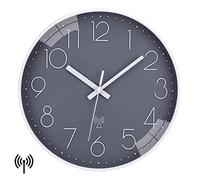 NESIFEE Radio-Controlled Wall Clock - Silent, Easy to Read for Kitchen or Living Room