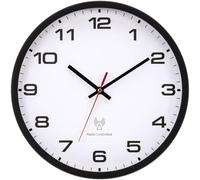 NESIFEE Wall Clock Radio-Controlled Wall Clock Large Wall Clock Black White 30 cm Battery Operated Large Vintage Modern Clock Wall for Kitchen Bedroom Living Room Children