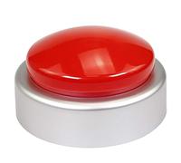 NESIGHTION Talking Clock,Extra Large Talking Alarm Clock for Blind,Blind Clock,Announcing Time,Date and Week of Day,Perfect for Visually Lmpaired and Elderly(Red and Silver)