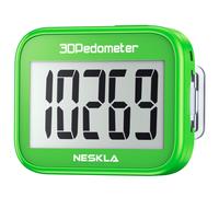 NESKLA 3D Pedometer for Walking Simple Step Counter with Large Digital Disp