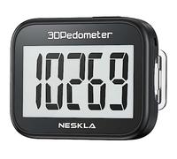 NESKLA 3D Pedometer for Walking, Simple Step Counter with Large Digital Display, Step Tracker with Removable Clip Lanyard, Accurately Track Steps for Men Women Kids Adults Seniors