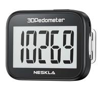 NESKLA 3D Pedometer, Simple Step Counter with Large LCD Display for Walking