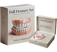 Neslemy Advanced Customized Full Denture Set, Bikenda Advanced Customized Full Denture Set, Silicone Reline Denture Set, Soft and Comfortable (1pcs)