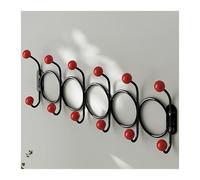 NESLNQC 12 Hooks, Heavy Duty Metal Double Track Coat Hook, Multifunctional Wall-Mounted Coat Rack, Country Style Wall Hook,for Living Room, Bathroom, Behind The Door 45.3cm/17.1in(Black)
