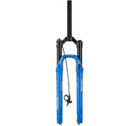 NESLNQC Bike Suspension Fork 27.5/29inch XC/AM Mountain Bike CrossCountry Fork Travel 100mm 1-1/8" Straight Disc Brake Front Fork Damping Adjustment Manual/Remote 9 * 100mm QR(Blue-Straight-