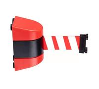 NESLNQC Line Divider, Wall Mount Retractable Belt Barrier-2/3/5/10 M Red Belt for Crowd Control Queue Barrier Indoor & Outdoor Do Not Cross Caution Tape