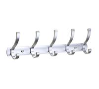 NESLNQC Silver/Black/Gray 3/4/5/6/7/8, Aluminum Alloy Coat Rack, Heavy Duty Solid Coat Hook, Industrial Style Wall Hook, Suitable for Farmhouse, Porch, Behind The Door, Living Room(Silver,45cm/17.7in)
