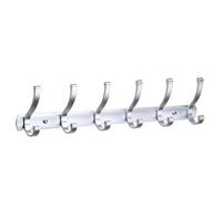 NESLNQC Silver/Black/Gray 3/4/5/6/7/8, Aluminum Alloy Coat Rack, Heavy Duty Solid Coat Hook, Industrial Style Wall Hook, Suitable for Farmhouse, Porch, Behind The Door, Living Room(Silver,55cm/21.6in)