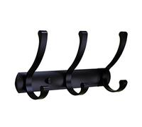NESLNQC Silver/Black/Gray 3/4/5/6/7/8, Aluminum Alloy Coat Rack, Heavy Duty Solid Coat Hook, Industrial Style Wall Hook, Suitable for Farmhouse, Porch, Behind The Door, Living Room(Black,25cm/9.8in)