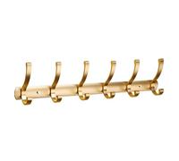 NESLNQC Silver/Black/Gray 3/4/5/6/7/8, Aluminum Alloy Coat Rack, Heavy Duty Solid Coat Hook, Industrial Style Wall Hook, Suitable for Farmhouse, Porch, Behind The Door, Living Room(Gold,55cm/21.6in)