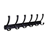 NESLNQC Silver/Black/Gray 3/4/5/6/7/8, Aluminum Alloy Coat Rack, Heavy Duty Solid Coat Hook, Industrial Style Wall Hook, Suitable for Farmhouse, Porch, Behind The Door, Living Room(Black,55cm/21.6in)