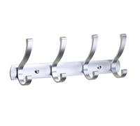 NESLNQC Silver/Black/Gray 3/4/5/6/7/8, Aluminum Alloy Coat Rack, Heavy Duty Solid Coat Hook, Industrial Style Wall Hook, Suitable for Farmhouse, Porch, Behind The Door, Living Room(Silver,35cm/13.7in)