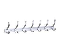 NESLNQC Silver/Black/Gray 3/4/5/6/7/8, Aluminum Alloy Coat Rack, Heavy Duty Solid Coat Hook, Industrial Style Wall Hook, Suitable for Farmhouse, Porch, Behind The Door, Living Room(Silver,65cm/25.5in)