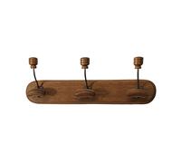 NESLNQC Vintage Solid Wood Wall Mounted Coat Rack, Country Style Coat Hook, Simple and Stylish Hook Rack with 1/2/3/4 Hooks Suitable for Entryway, Living Room, Bedroom(50cm/19.6in)