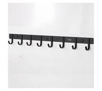 NESLNQC Wall Mounted Heavy Duty Coat Rack, Modern Style Wall Hook, Aluminum Alloy Rust-Proof Multifunctional Hook Rack Wall Mounted, Suitable for Entrance、Corridor、Bedroom(Black,60cm/23.6in)