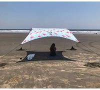 Neso Tents Grande Beach Tent, 2.1 m(7ft) Tall, 2.7m(9ft) x 2.7m(9ft), Reinforced Corners and Cooler Pocket (Flamingos)