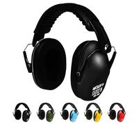 Nesofy Ear Defenders Children 26db | Protection & Noise Cancelling Kids Ear Defender Age 3 to16 Year | Foldable & Adjustable Headphones Autism for Baby | Black