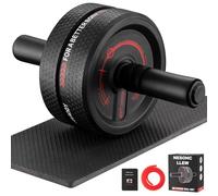 NESOHC-LLEW Upgraded Ab Roller Wheel. Abdominal Training Roller For Men/Women, Abdominal Wheels Widened to 3.4 inch, Rubber Tread of The Abdominal Wheel Upgraded, Max Weight 490 lbs, Creative Addition