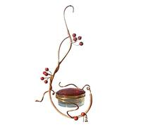 NESPIQ Bird Feeder For Outside Metal Red Berries Hanging Hummingbird Feeder Bird Water Drinker For Outdoor Patio Garden Yard Garden Backyard Terrace(18 * 10 * 21cm)