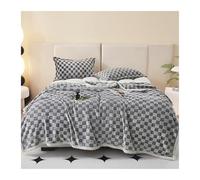 NESPIQ Blanket Couch Bed Soft Fuzzy Fleece Throw Blanket Lightweight Velvet Blanket For Chair Cozy All Season Use(Black,200x230cm)