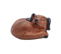 NESPIQ Brown Wood Animal Pattern Urn Cat Dog Urn (9.5x18.5x15.5cm)