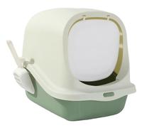NESPIQ Cat Litter Tray Box Enclosed Cat Litter Pans Cat Toilet With Scooping Easy Access For Indoor Cats Front Entry Easy Clean Litter Box For Cats(Grün)