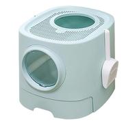 NESPIQ Cat Litter Tray Box Fully Enclosed Cat Litter Box With Cat Litter Scoop Splash-Proof Drawer Design Large Cat Toilet Litter Box For Cats(Grün)