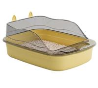NESPIQ Cat Litter Tray Box High Sided Cat Litter Boxes, Open Top Pet Litter Tray, Anti Splashing, Easy Cleaning For Big Cats Litter Box For Cats