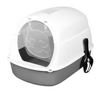 NESPIQ Cat Litter Tray Box Hooded Cat With Lid Kitten Potty Enclosed Cat Toilet With Front Door Pet Litter Tray Litter Box For Cats