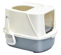 NESPIQ Cat Litter Tray Box Large Space Top Entrance Anti-Splashing Cat Litter Box With Lid And Cat Litter Scoop Enclosed Litter Box For Cats(Grey)