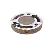 NESPIQ Cat Scratcher Cat Scratcher Board Cardboard Scratching Pad For Cats Interactive Kitten Toy With Ball Track Cat Scratching Pad(Multi-colored 1)