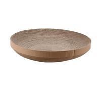 NESPIQ Cat Scratcher Cat Scratcher Cardboard Oval Corrugated Scratch Pad Cat Scratching Lounge Bed Durable Board Cat Scratcher Bowl Cat Scratching Pad(Bruin)