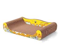 NESPIQ Cat Scratcher Cat Scratcher Cat Scratching Board Lounge Reversible Cat Scratching Pad Durable Cardboard Cat Scratching Pad(50x28x12cm)