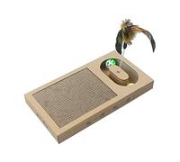 NESPIQ Cat Scratcher Cat Scratching Board Toy One-piece Suit Cat Feather Toy Grinding Paws Corrugated Paper Grinder For Indoor Cat Training Cat Scratching Pad