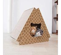 NESPIQ Cat Scratcher Scratching Pads Corrugated Cat Litter Cat Supplies Triangle Cat House Cat Scratch Board Claw Grinder For Cat Training Cat Scratching Pad